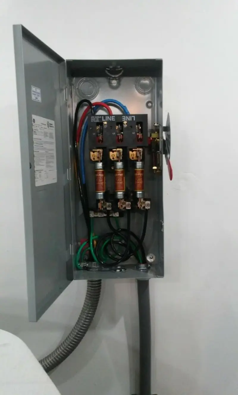 Three-phase disconnect switch installed for Electrical Wiring & Rewiring in Spencer