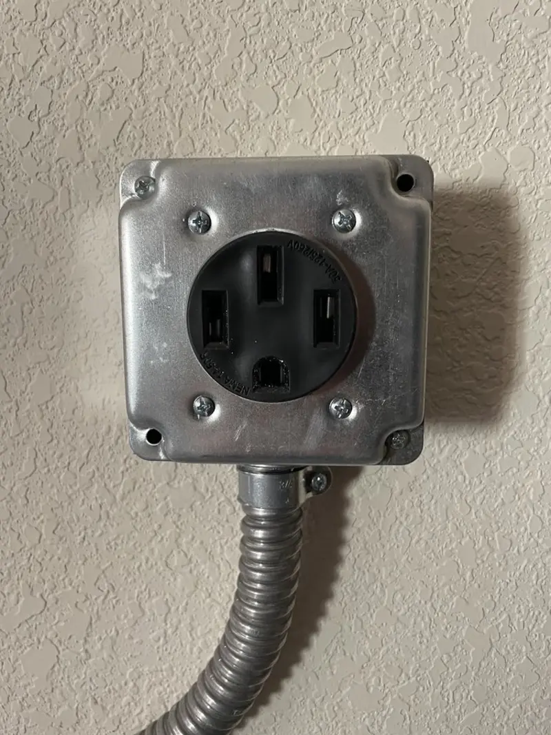 NEMA 14-50 outlet installed for Smart Home Electrical in Spencer